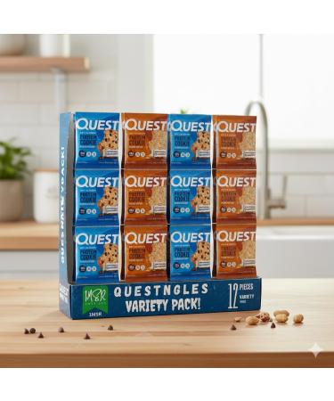 Que-st Soft & Chewy Protein Cookie Variety Pack 15g Protein 12 Count - Buy Online on GoSupps.com