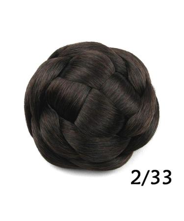 Buy Bun Hairpiece - Braided Retro Chignon Hair Piece 2/33# | Perfect for Elegant Updos - International Shipping Available - Buy Online on GoSupps.com
