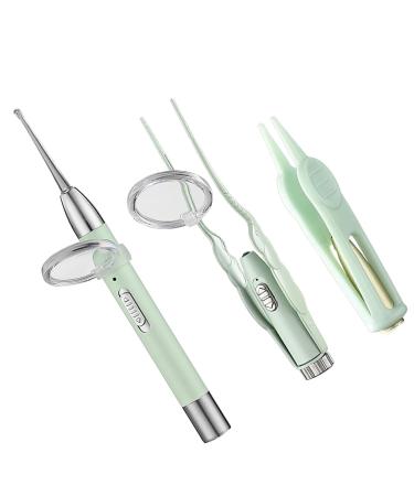 LED Ear Wax Removal Kit - Gentle & Safe for Kids - Wide Handle, Built-in Light - Light Green - Buy Online on GoSupps.com
