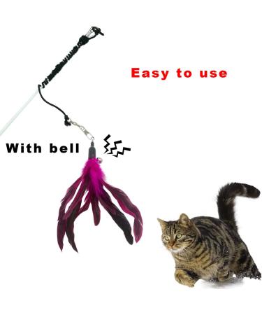 Cat Feather Toy Wand Replacement Refills - 10 Natural Feathers - A-10PCS - Buy Online on GoSupps.com