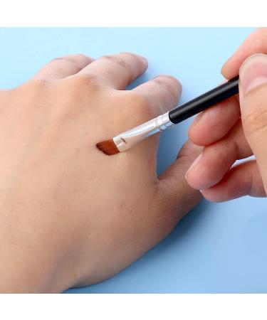 WLLHYF Angled Eyeliner Brush Set - 5Pcs | Fine Slanted Flat Angle Eye Liner & Eyebrow Brush | Soft Synthetic Fibers | Eye Makeup Tool - Buy Online on GoSupps.com
