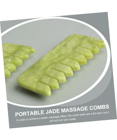 Magiclulu Portable Massage Combs - Scalp Massage Tools & Jade Gua Sha Comb Duo for Relaxation & Wellness - Buy Online on GoSupps.com