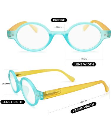 Buy 2SeeLife Retro Round Reading Glasses - Blue 3.00 | Stylish & Comfortable International Shipping Available - Buy Online on GoSupps.com