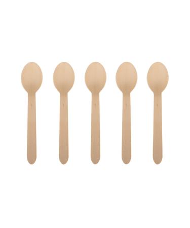 iEco 100% Compostable Eco Friendly Birch Wood Cutlery Sets for Large Parties Catering Food Services Take-Out Soup Spoon 6.3 Length - 1000 Count 1000 Soup Spoons