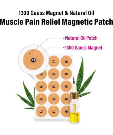 45 Pack Muscle Magnetic Patch | Natural Oil Acupressure Patches | 1300 Gauss Therapy | Light Magnetic Energies | Made in South Korea - Buy Online on GoSupps.com