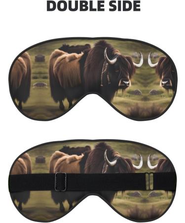 Mighty Highland Yak Eye Mask - Soft Adjustable Sleep Mask for Men & Women | Comfortable Nighttime Rest Solutions - Buy Online on GoSupps.com