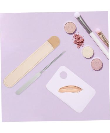 Buy 1 Set Cosmetic Mixing Palette & Tools - Foundation Mixing Tray & Spatula (17.5x15cm) - International Shipping Available - Buy Online on GoSupps.com