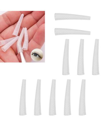 10pcs Tweezers Protective Cover Elbow Plastic Tweezers Protective Cover Anti-dust Non-slip Eyelash Grafting Tool