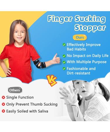 Thumb Sucking & Nail Biting Prevention Guard for Kids - Elbow Immobilizer Brace (2PCS) Blue - Buy Online on GoSupps.com