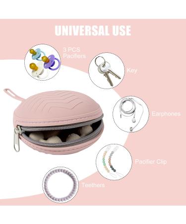 Buy BPA-Free Silicone Pacifier Box Set - Portable 2 Pack Storage in Purple & Pink | Perfect for Travel - Buy Online on GoSupps.com