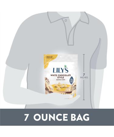Lily's White Chocolate Style No Added Sugar Baking Chips Bag 7 oz (Pack of 2) Bundle With Snack Scout Measuring Spoon - Buy Online on GoSupps.com