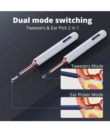 Water Resistant Dual Function Facial Cleansing Brush with Visual Earwax Remover - White Color - Buy Online on GoSupps.com