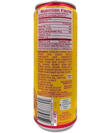 Guayaki Sparkling Yerba Mate Cranberry Pomegranate 12-pack - Buy Online on GoSupps.com