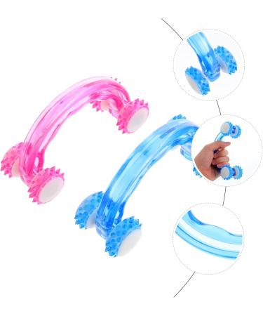 Lurrose 2-in-1 Muscle Roller Stick - Deep Tissue Massage & Acupressure Tool for Body Care - Multi-Purpose Roller with Four Wheels - Perfect for Self-Massage & Golf Use (14x8cm) - Buy Online on GoSupps.com