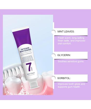 Mint Fresh Toothpaste - Cleans Stains/Food Residue Fights Bad Breath Whitens Teeth Protects Oral Health Long-Lasting Freshness(3PCS) - Buy Online on GoSupps.com