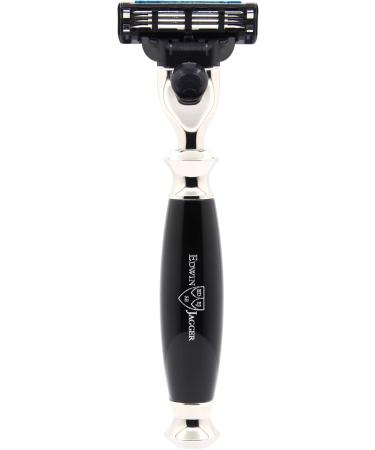 Edwin Jagger S81M586BAMZ Classic Ebony & Nickel Shaving Set | Pure Badger Brush Razors & Bowl for Men & Women - Premium Shaving Essentials - Buy Online on GoSupps.com