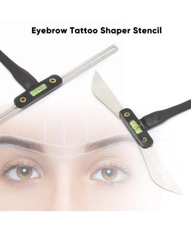 Eyebrow Ruler Caliper Stainless Steel Semi Permanent Makeup Template - Buy Online on GoSupps.com