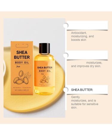  ZHJZGS Shea Butter Body Oil Deep Moisturizing Lightweight & Non-Greasy for All Skin Types Soothes Dryness Hydration Softens & Restores Body Care (1PCS) - Buy Online on GoSupps.com