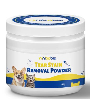 Tear Stain Remover Powder for Dogs and Cats Eye Stain Cleaner Remove Tear Stains Safe & Gentle Eye Care for Pets