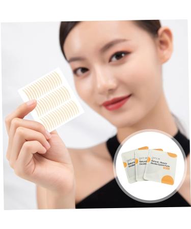 POPETPOP 3 Sets lasting invisible double eyelid stickers double eyelid supplies hooded beautiful eyes Mesh double eyelid artifact Boost stickers adhesive tape goon tape Eye Makeup Supplies 8.2X7.5X0.1CM Yellow - Buy Online on GoSupps.com