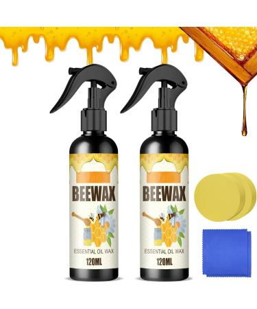 Ouhoe Beeswax Ouhoe Beeswax Spray Natural Micro-Molecularized Beeswax Spray Hardwood Floor Polish Bees Wax Furniture Polish and Cleaner Wood Seasoning Beewax For Furniture Floor Tables Cabinets (2PC)