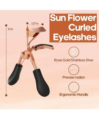 Spring Loaded Eyelash Curler with 10 Refill Pads - Dramatically Curled Lashes in Seconds - Buy Online on GoSupps.com