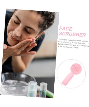 DOITOOL Silicone Face Brush Skin Care Tools Silicone Facial Face Brush Exfoliator Handheld Face Scrubber Exfoliating Face Scrubber Pink Cleaning Brush 3d Silica Gel Manual 11x5cm Pink - Buy Online on GoSupps.com