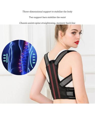 Adjustable Upper Back Brace Soft Breathable Ultra-Light Ergonomics for Clavicle Support and Providing Pain Relief from Neck Shoulder Upper Back Black XS - Buy Online on GoSupps.com