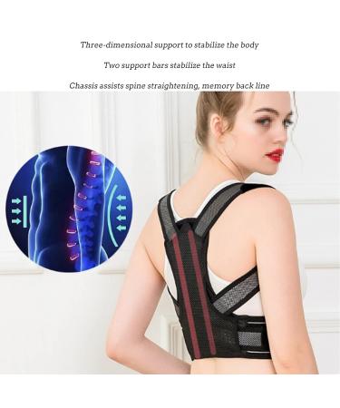 Adjustable Upper Back Brace Soft Breathable Ultra-Light Ergonomics for Clavicle Support and Providing Pain Relief from Neck Shoulder Upper Back Black XS - Buy Online on GoSupps.com