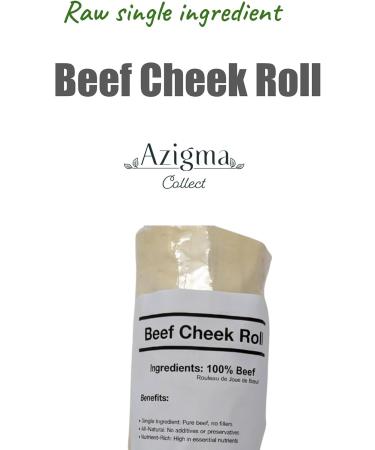 Beef Cheek Roll for Dogs Natural Chew Treat Large (10-12 inches) - Buy Online on GoSupps.com