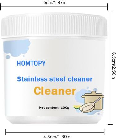 Oil Stain Remover Powder Rust Pan Cleaner Pot Scale Rust and Dirt Cleaner for Stainless Steel Cookware Kitchen Cooktop Tile and Faucet Kshsaa - Buy Online on GoSupps.com