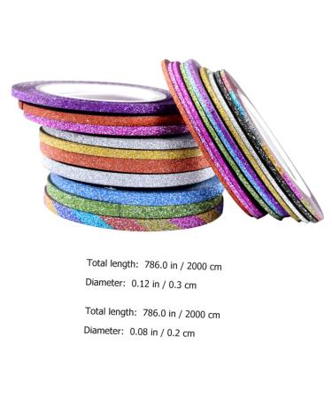 Healeved 60 Pcs Adhesive Line Sticker Flash Tape Color Tape Epoxy Colored Duct Tape Colorful Tape Manicure Sticker Washi Tape Dispenser Decor Gold and Silver Thread Nail Stickers - Buy Online on GoSupps.com