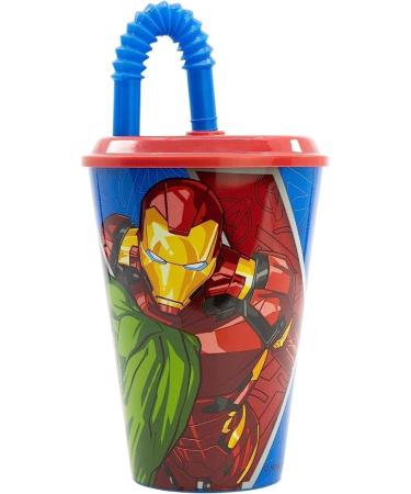 Buy Cartoon Avengers Children Straw Cup BPA Free 430ml Reusable Plastic Cup for Kids International Shipping Available - Buy Online on GoSupps.com