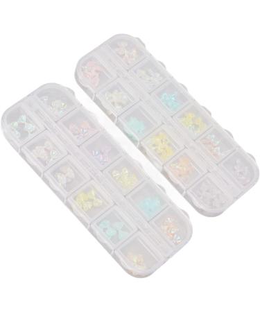 Resin Bow Nail Decor Nail Art Jewelry Bow Portable Glitter for Girls for Salon - Buy Online on GoSupps.com