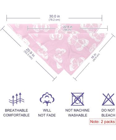 Buy Triangle Dog Hookers with Butterfly Pattern - Triangular Scarves for Small Medium & Large Dogs and Cats (2 Pieces) - Buy Online on GoSupps.com