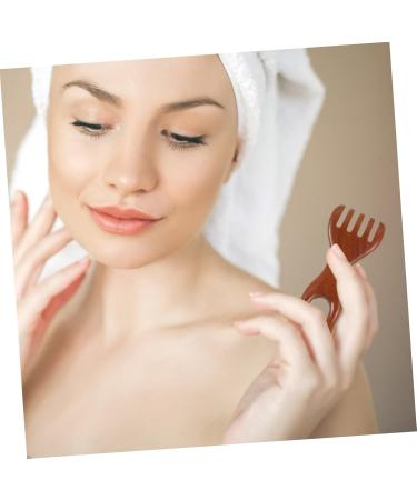 Plafope Portable Comb for Curly Hair | Wide Tooth Wooden Massager for Women | Practical Hair Care Device - Buy Online on GoSupps.com