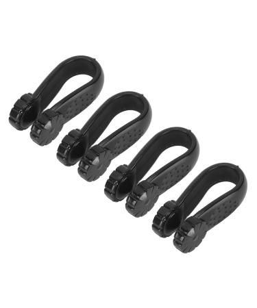 Acupressure relax clip 4 pieces adjustable hand-acupressure clip in flower shape reduces the safety of pressure for migraines (black) black