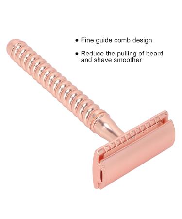 Double-Cutting Safety Razor for Men | Non-Slip Handle | Zinc Alloy | Washable Body Hair Removal Tool (Copper) - Shop Now! - Buy Online on GoSupps.com