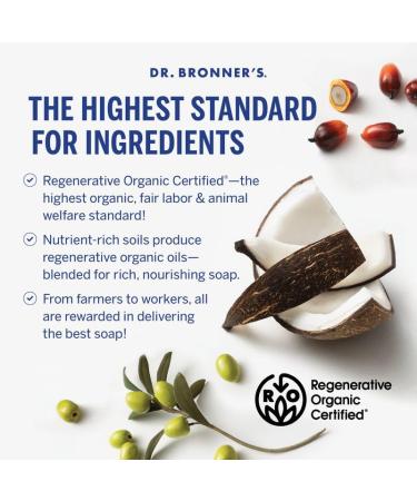 Dr. Bronner's 32oz Pure-Castile Liquid Soap - Lavender | Eco-Friendly 18-in-1 Uses Regenerative Organic Oils Less Plastic Refill - Buy Online on GoSupps.com