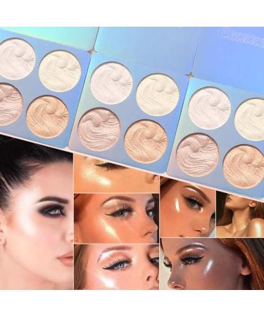 Long Lasting Waterproof Highlighter Powder Palette - Shimmer Glow Bronzer Makeup - Buy Online on GoSupps.com