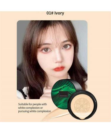 Air Cushion CC Cream - Long Lasting Mushroom Head Foundation | Bright Makeup Base with Sponge (2PCs) - International Shipping - Buy Online on GoSupps.com