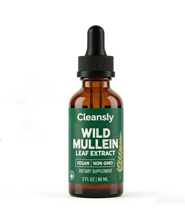 Cleansly Mullein Drops for Lungs Natural Mullein Leaf Extract Mullein and Chlorophyll Drops for Lungs Breathing Support Supplement