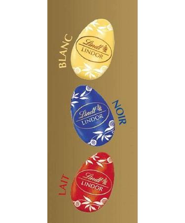 Lindt Bag of 22 Medium and Fondant Lindor Eggs in Dark Milk and White Chocolate for Easter Egg Hunt 180g - Buy Online on GoSupps.com