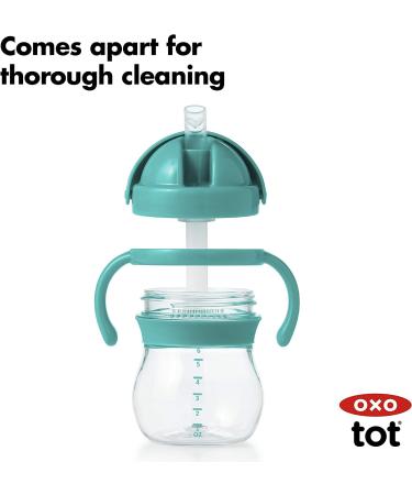 OXO Tot 6oz Transitions Straw Cup with Handles - Teal | BPA-Free - Buy Online on GoSupps.com