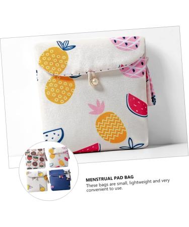 Healvian 4 Pieces Sanitary Napkin Pack with Canvas Holder - Menstrual Pad Wallet and Wet Bag Set - Buy Online on GoSupps.com