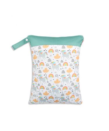 Daysskk 1 piece Wetbag kindergarten girl diaper bag wet bag waterproof with zipper laundry lever for daycare swimming 30 * 40 cm 1 piece pattern 2