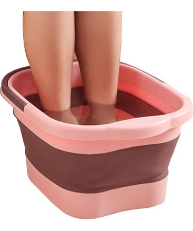 Dyeulget Foot Soaking Bath Basin - Soak Basin with Massaging Rollers and Handle - Stress Relief Foot Spa for Home Outdoor Travel Pink + Purple - Buy Online on GoSupps.com