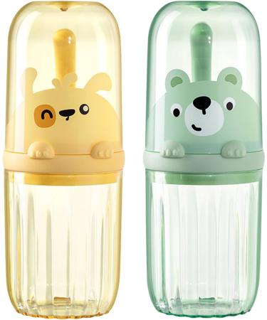 Portable Travel Toothbrush & Creative Cartoon Brush Mug - Sakeiou Bathroom Accessories for Couples & Families - Buy Online on GoSupps.com