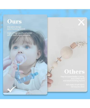 4-Piece Baby Pacifier Chain Set | Silicone Strap & Adapter with Clip | Universal Pacifier Holder for Safe and Secure Use - Buy Online on GoSupps.com
