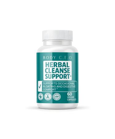 BODY C.E.O. EXECUTIVE OF SUPPLEMENTS Herbal Cleanse Support - Botanicals & 11-Strain Probiotic Blend - Supports Digestion, Bowel Movements, Gut Balance & Regularity - 60 Veggie Capsules